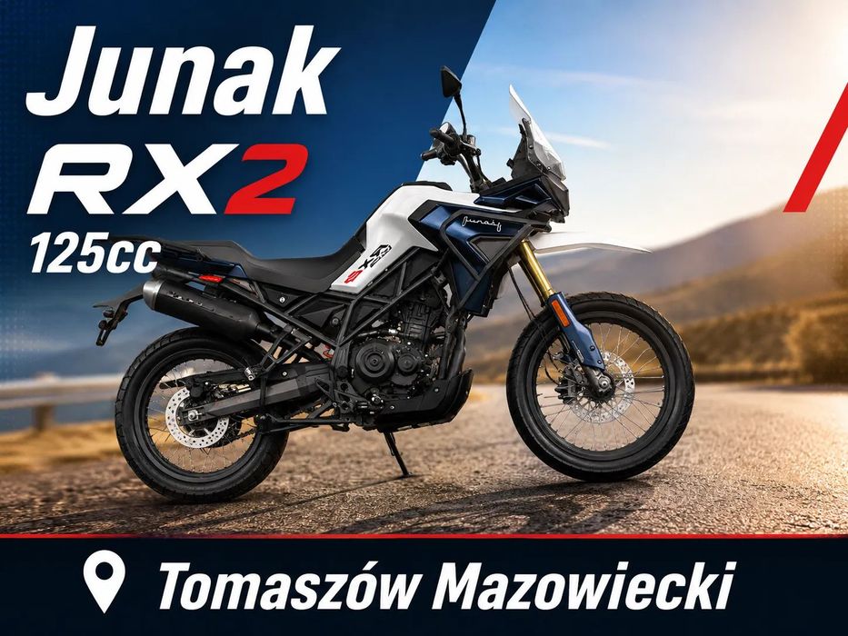 Junak  Motocykl Junak RX2 125 ABS chłodzony cieczą biało-niebieski 2026