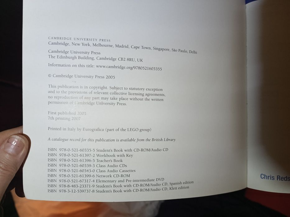 Student's book Pre-Intermediate Face to face з диском. Є відмітки до 1