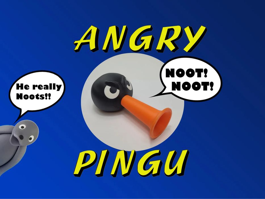 Boneco Pingu Cabeça Que Faz Barulho