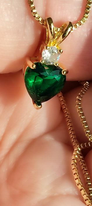 "Zielone Serduszko" naszyjnik