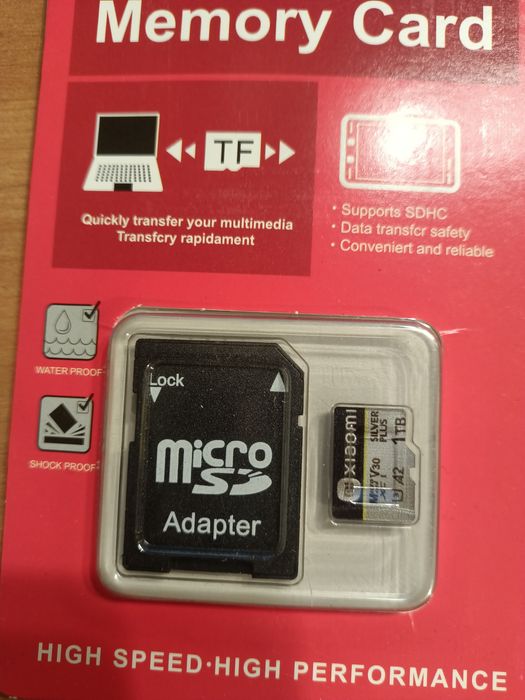 Карта пам'яті,micro SD, накопитель 1ТБ