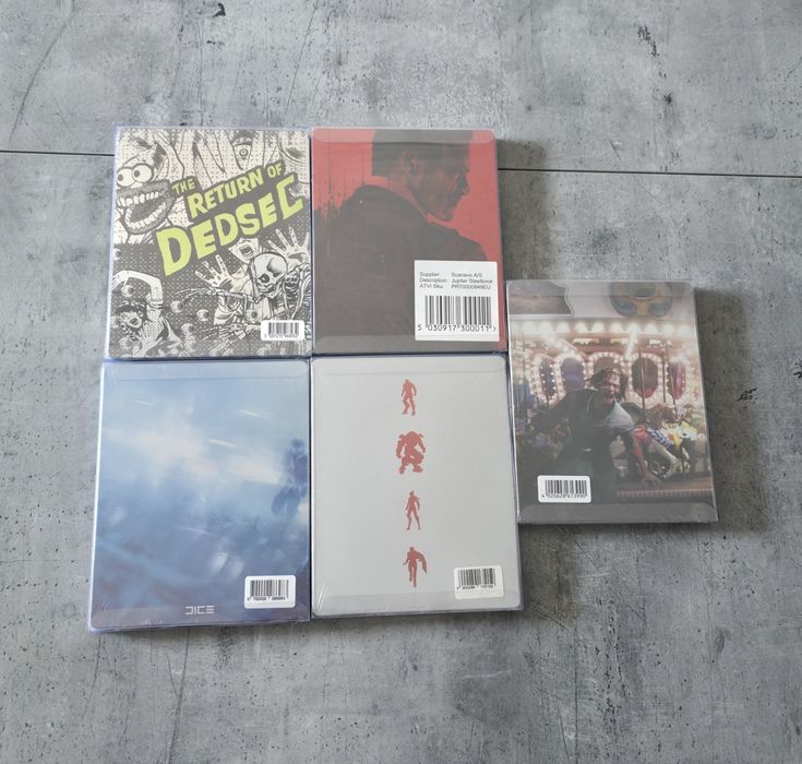 Zestaw 5 Steelbooków w folii + Protektory