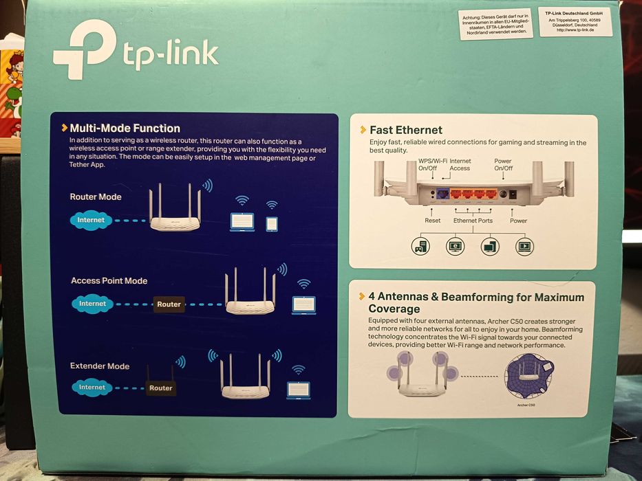 TP-Link AC1200 Wi-Fi Router Archer C50 - Nowy w kartonie.