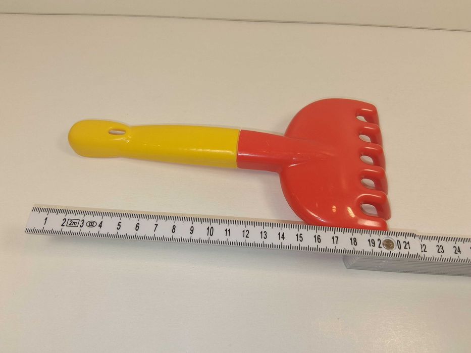 F059 Grabki Ogrodowe Dla Dzieci Zabawka Do Piaskownicy Żółto Czerwone