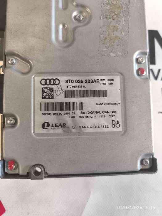 Amplificador de Colunas AUDI Q5 2.0 TDI quattro (125 kW / 170 cv) [11.2008 - 09.2012] 8T0035223AR (OEM) | 8T0035223AJ (OEM)
