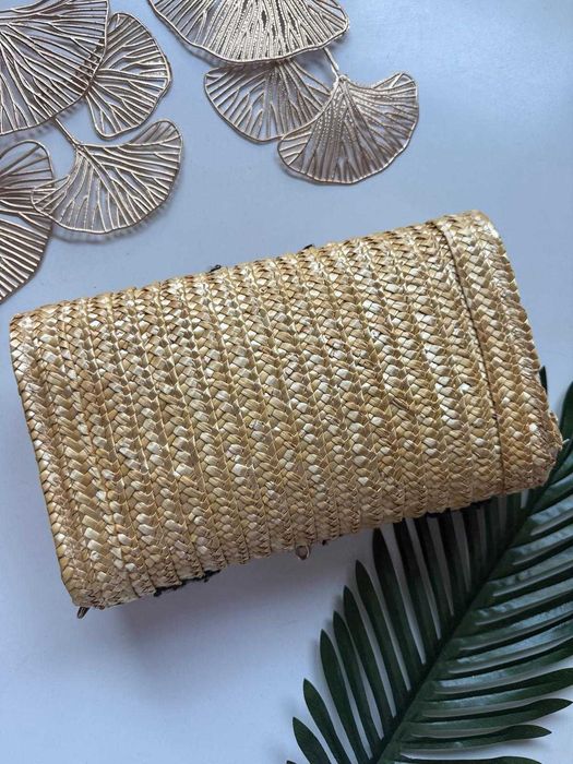 Boho torebka z czarnymi serduszkami DeeZee