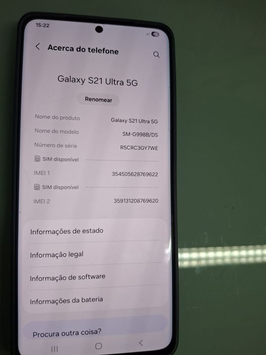 Telemóvel Samsung Galaxy s21 ultra 5g 12gb ram 128gb