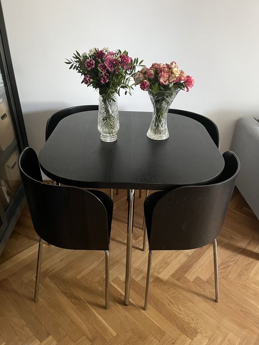 Ikea Fusion pełen vintage zestaw stoł krzesła retro y2k mid-century modern