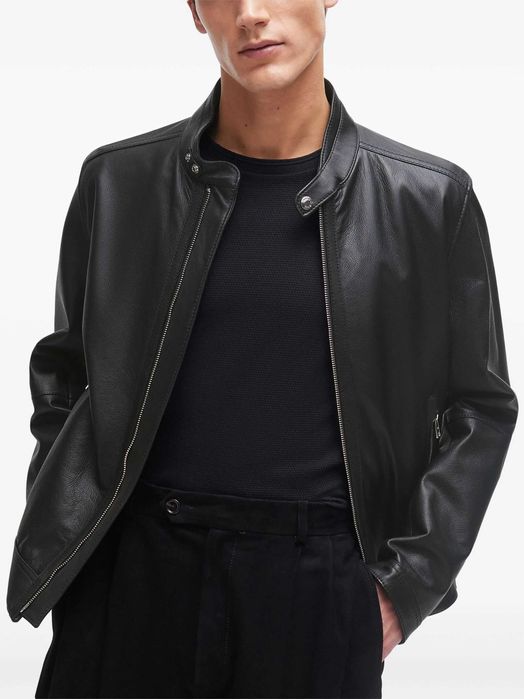 HUGO BOSS skórzana męska kurtka SKÓRA BLACK NOWOŚĆ