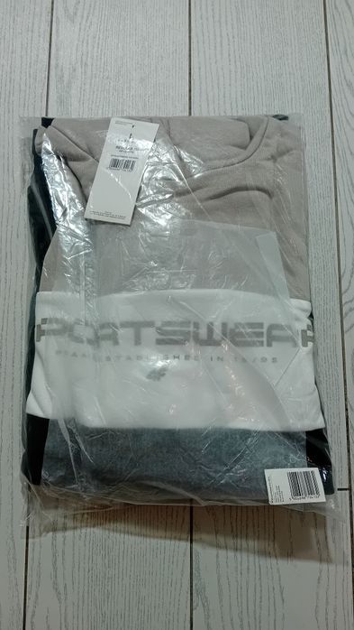 Nowa! Oryginalna 4F bluza męska z kapturem L szara wkładana (132)