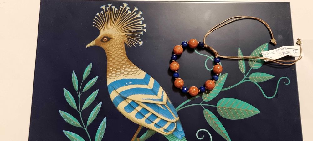 Bransoletka regulowana jadeit piasek pustyni