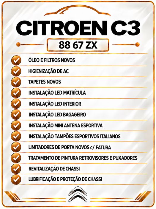 Citroen C3 Nacional • 79 mil km c/ Histórico • 1.1 Gasolina • Distribuição Recente • Bem Estimado • 1.1 Gasolina • 04 Pneus Novos