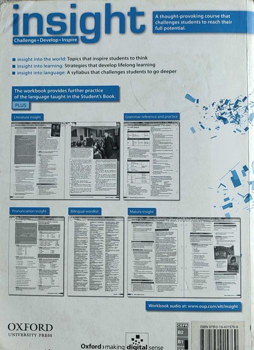 Zestaw Insight Pre-Intermediate Student's Book oraz  Insight Pre-Intermediate Workbook - zestaw do j.angielskiego dla szkół ponadpodstawowych