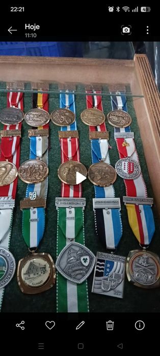 Medalhas comemorativas de vários desportos