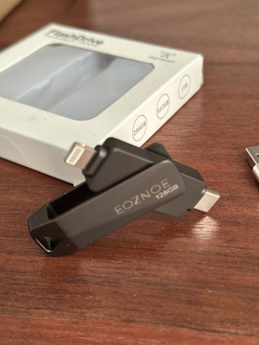 Флешка/карта памяти 3в1 128 GB iPhone, Android, ПК