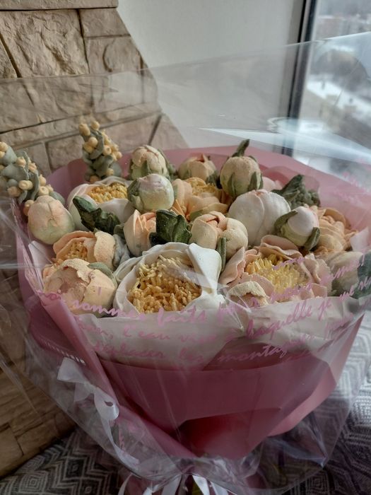 Зефірні квіти. Букети .Пасхальний декор.