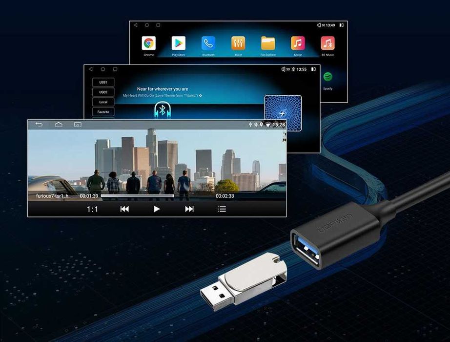 CarPlay Android Auto Radio DAB+ Opcja GPS Nawigacja WiFi 4G MP3 MP4 YouTube Bluetooth Pełny Android BMW 5 E60 E61 E63 E64 BMW 3 E90 E91 E92 E93