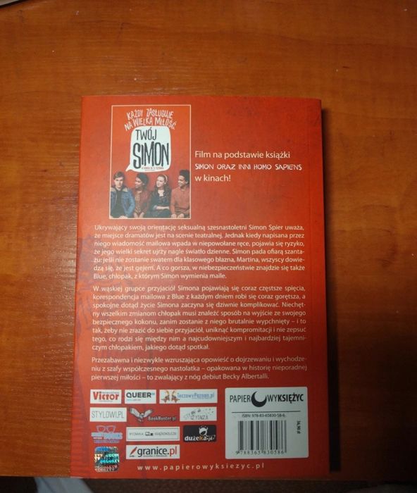 Książka Becky Albertalli ,,Simon oraz inni Homo Sapiens"