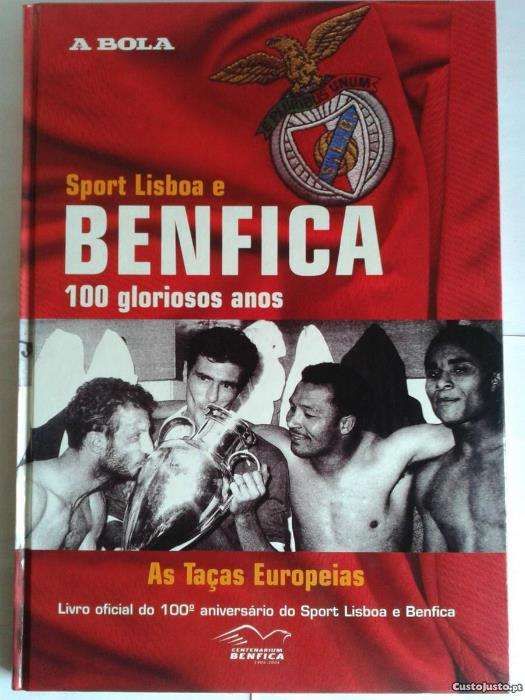 7 Volumes do Centenário do S.L.Benfica + Livro Ouro Centenário Benfica