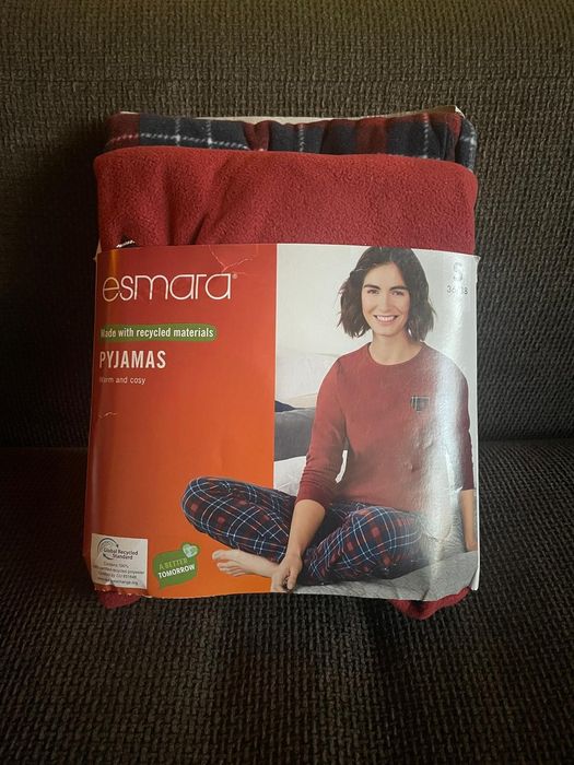 Piżama dwuczęściowa zimowa damska nowa S polarowa ciepła nieużywana