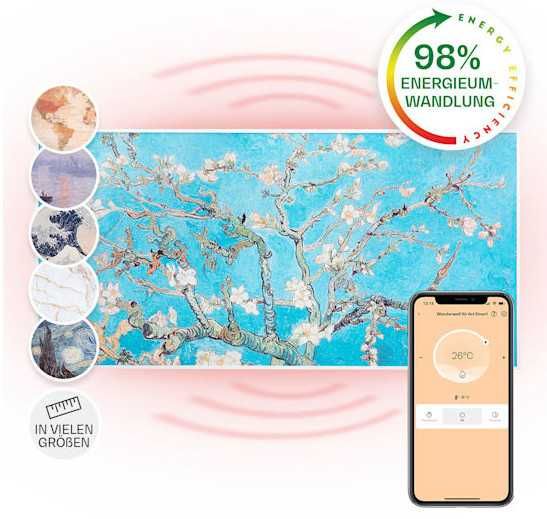 Інфрачервоний Smart обігрівач Сакура Klarstein Wonderwall 120x60 см