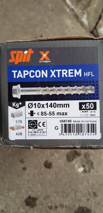 Śruby Spit xtrem Tapcon 10×140mm