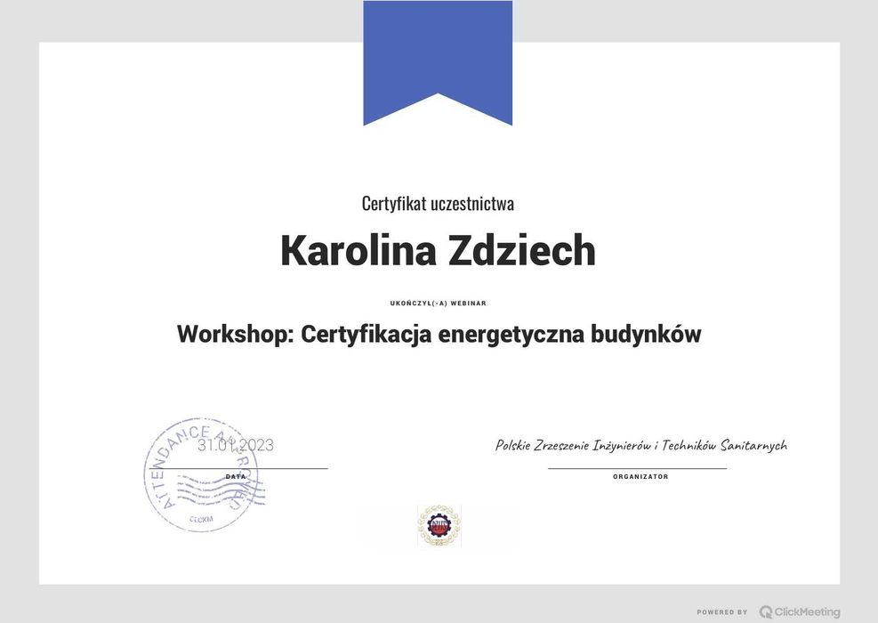 ŚWIADECTWO energetyczne  /CERTYFIKAT 24h – od 49 zł – wpis do rejestru