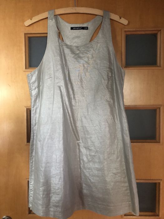 Sukienka mini z lnu - L/40  atmosphere