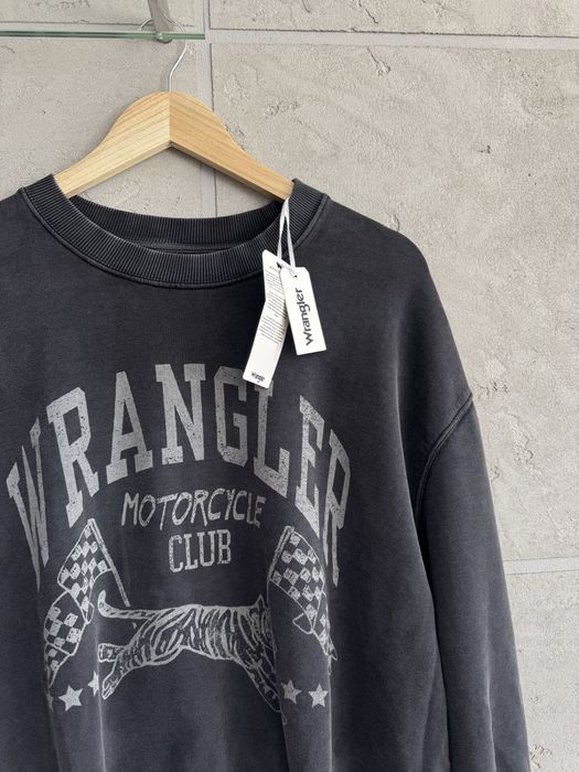 Oryginalna Bawełniana Bluza Damska Wrangler Szara z Nadrukiem M