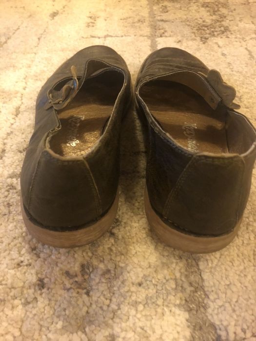 Brązowe półbuty skórzane