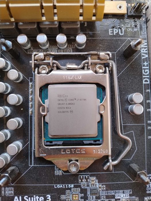 Intel I7 4770K plus ASUS Z87-PRO plus 8gb RAM
