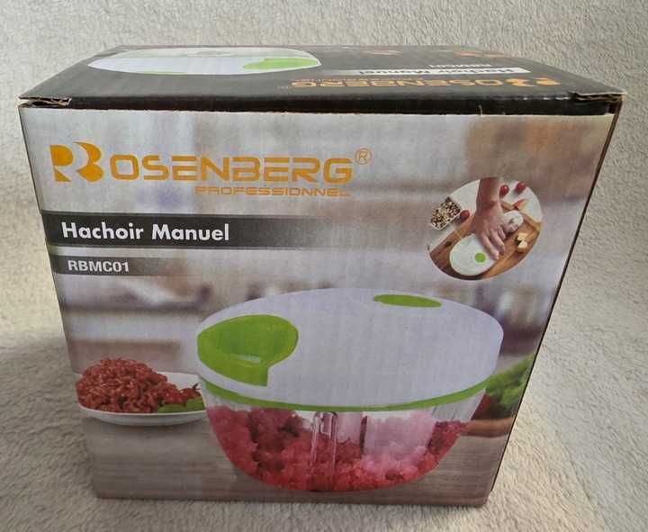 Rosenberg Ręczny Rozdrabniacz do Warzyw czerwony pojemnik 400 ml blender