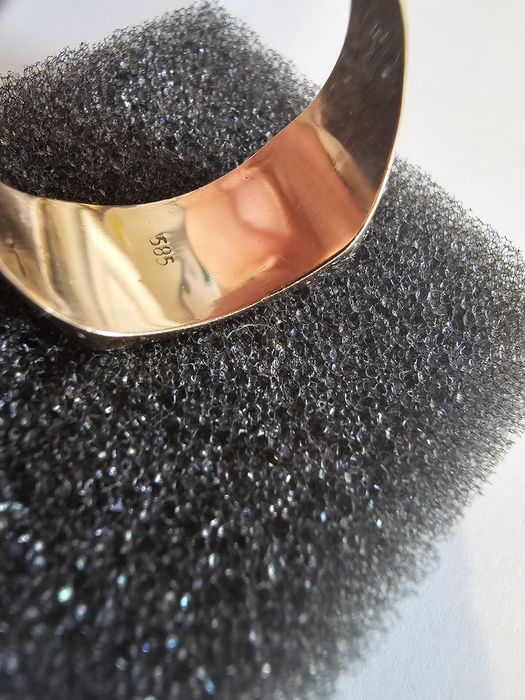 Anel masculino ouro 14 klt