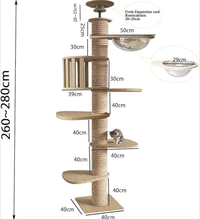 Raspador de teto para gatos – Mekidulu