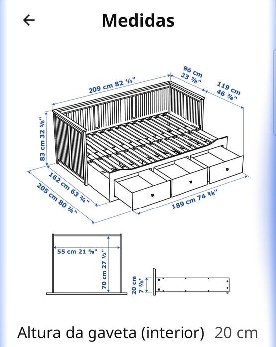 Sofá cama ikea hemnes