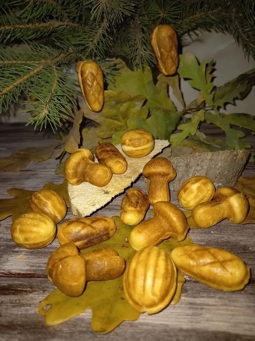 Срср форма для випікання печива на газу шишки горішки грибочки ракушки