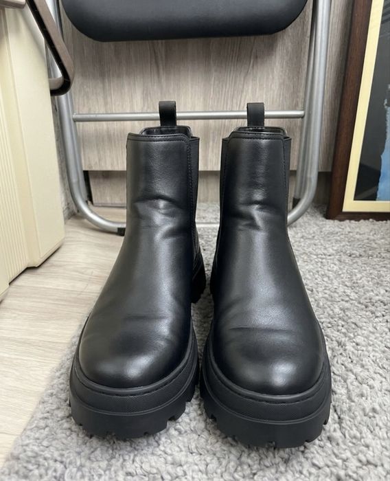 Чоловічі черевики челсі Zara Man — Чорні (Розмір 43)