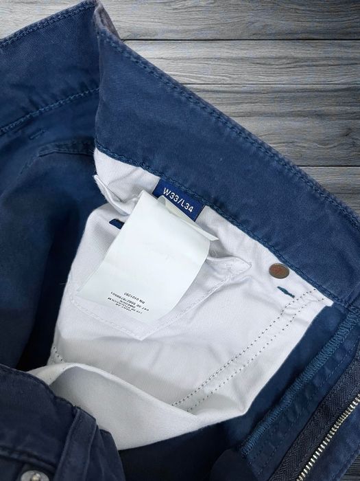 GANT roz. W33 L34 męskie granatowe spodnie chinosy