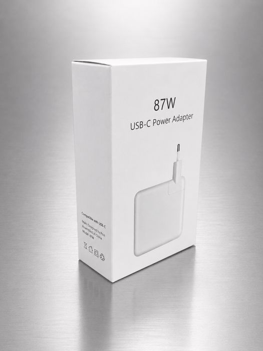 USB-C Power Adapter 87W — швидка зарядка для Apple MacBook, iPad та iPhone