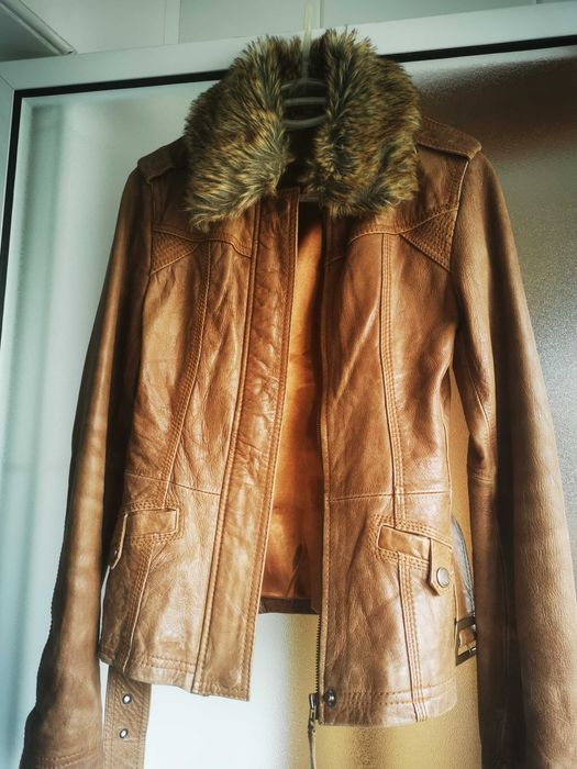 Casaco em pele genuina senhora S