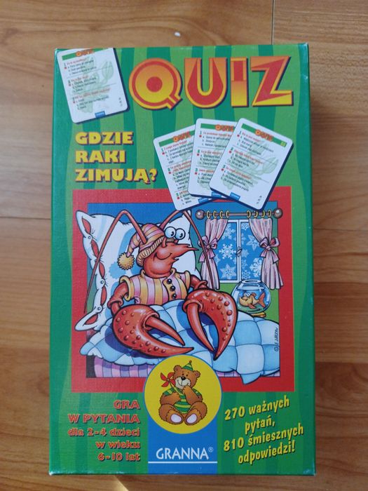 Gra planszowa dla dzieci edukacyjna Quiz Gdzie raki zimują