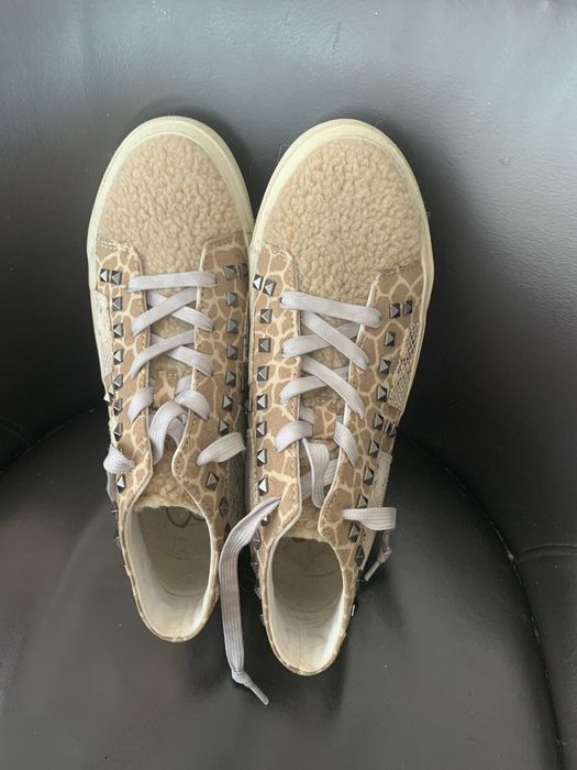 Кеды комбинированные мех кожа р38-38,5