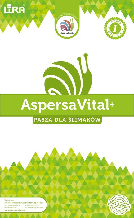 Pasza dla Ślimaków AspersaVital+odchów Hodowla Tansport Gratis