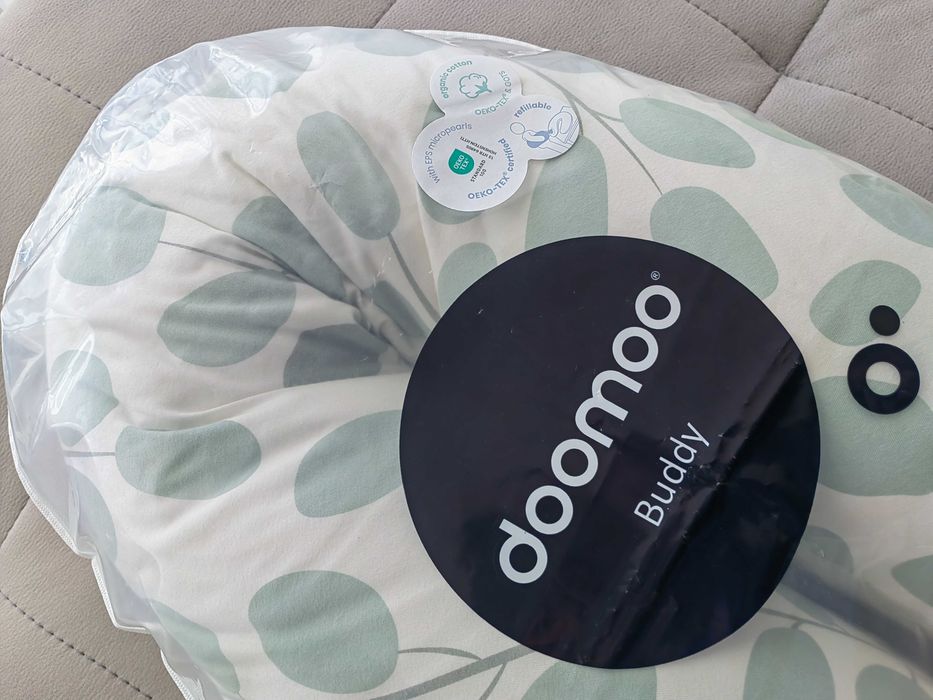 Almofada Buddy Doomoo Folhas Aqua Verde