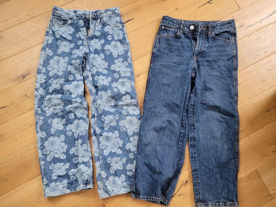 Zestaw 2 pary spodni jeansy HM 140