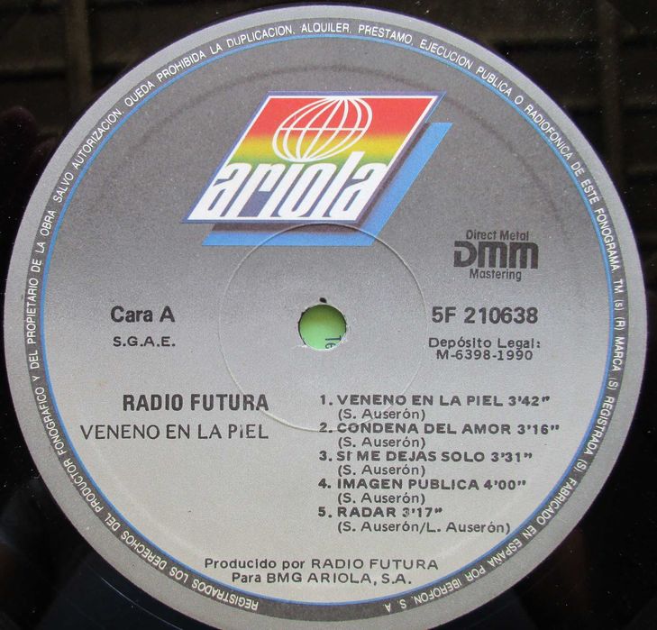 Radio Futura - - - - - Veneno En La Piel - - - - - LP