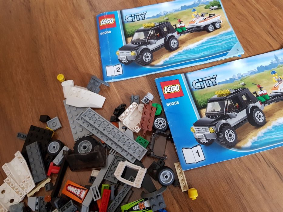 Lego 60058 kompletny zestaw terenówka ze skuterami