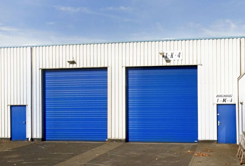 Brama 400 x 425 dwie sztuki przemysłowa panelowa segmentowa garażowa