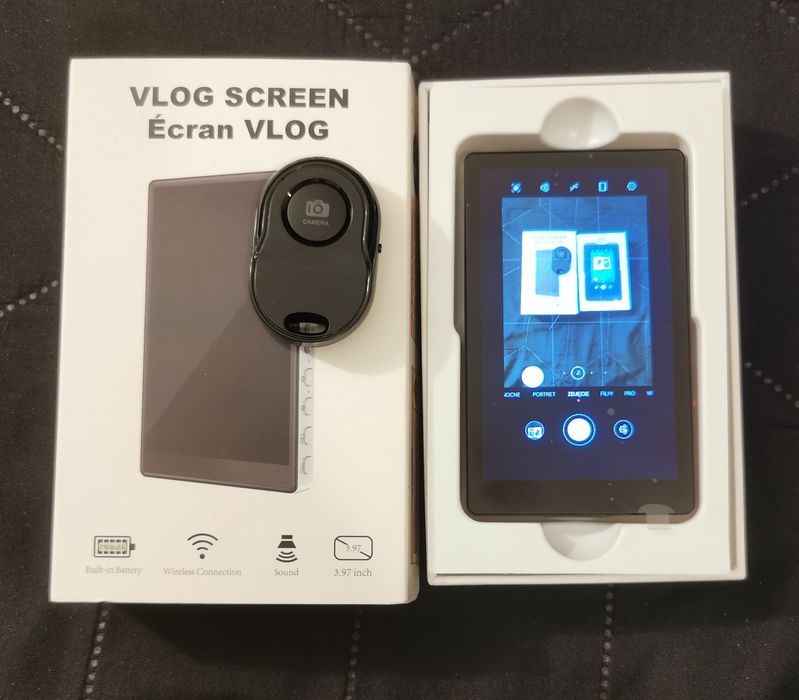 Przenośny , bezprzewodowy ekran selfie, vlog 4", Android, IOS, magnet