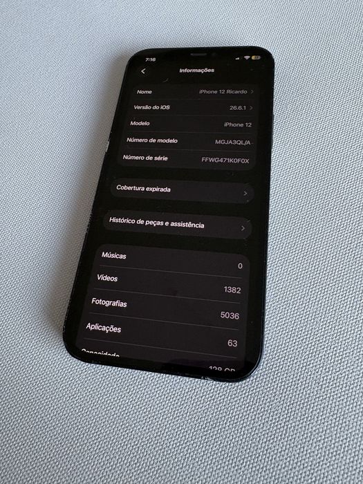 Iphone 12 preto 128Gb